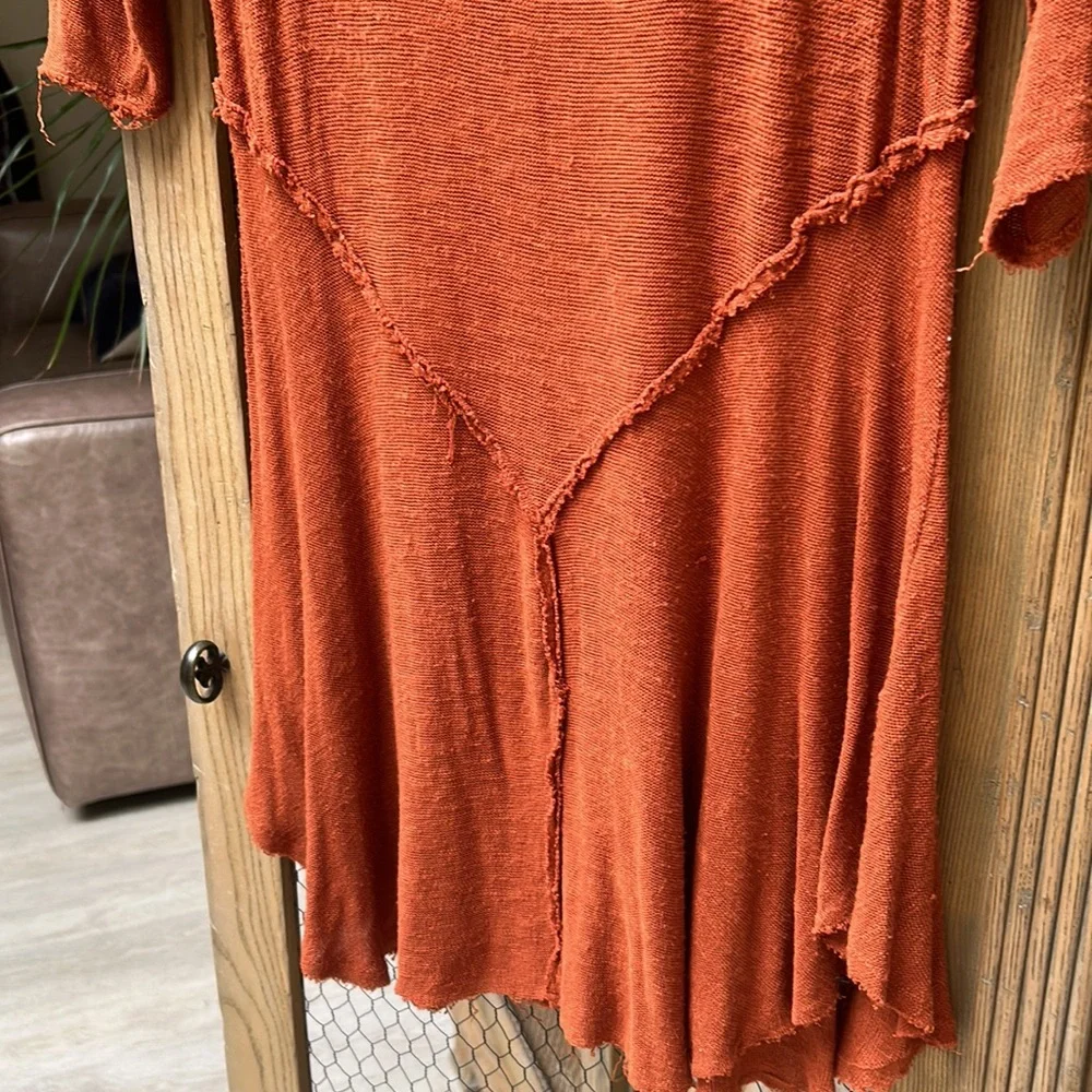 Free People Intimately Weekend Layer Top Tunic in Burnt Orange